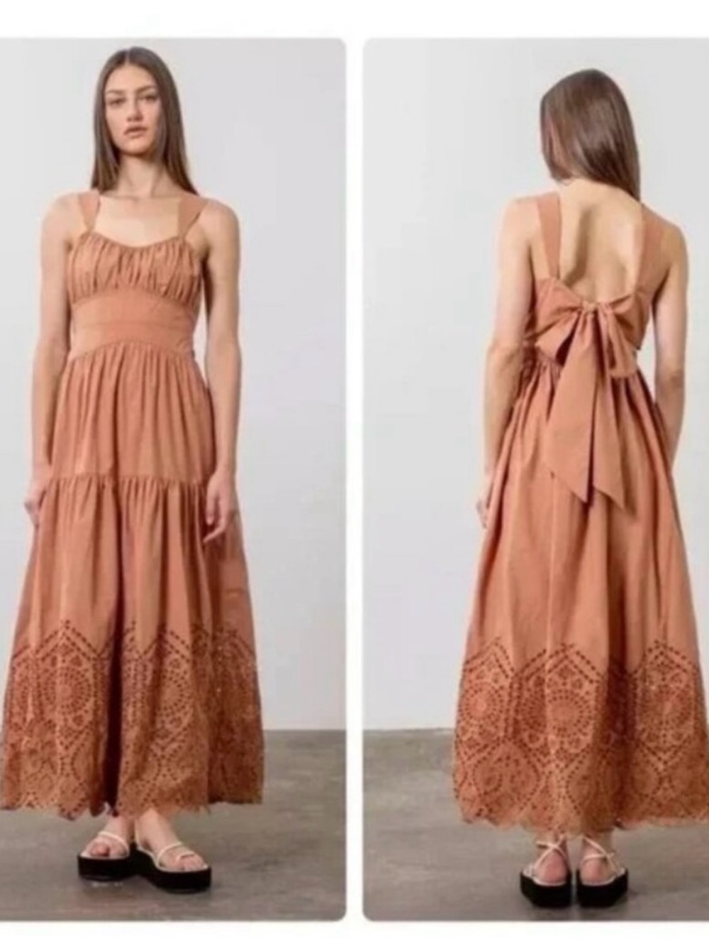 Joie Cotton eyelet maxi dress